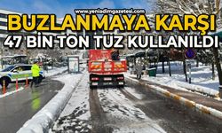 Buzlanamaya karşı 47 bin ton tuz kullanıldı