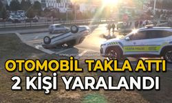 Virajı alamayan otomobil takla attı, anne ve çocuğu yaralandı