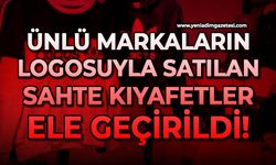 Ünlü markalara ait sahte bin 500 giyim malzemesi ele geçirildi