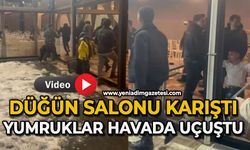 Düğün salonu karıştı: Tekme ve yumruklar havada uçuştu