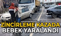 Zincirleme kazada bebek yaralandı