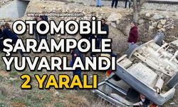 Otomobil şarampole yuvarlandı: 2 yaralı