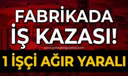 Fabrikada iş kazası: Durumu ağır