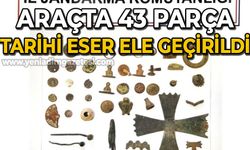 Araçta 43 parça tarihi eser ele geçirildi