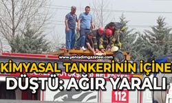 Temizlik yaparken kimyasal tankerinin içine düştü, ağır yaralandı