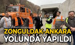 Zonguldak-Ankara yolunda yapıldı