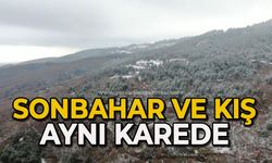 Sonbahar ve kış aynı karede yer aldı