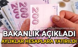 Bakanlık açıkladı: Aylıklar hesaplara yatırıldı