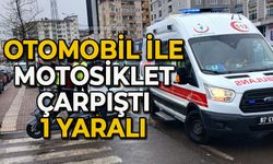 Otomobil ile motosikletin çarpışması sonucu 2 kişi yaralandı