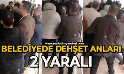 Belediyede dehşet anları: 2 yaralı