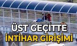 Üst geçitte intihar girişimi