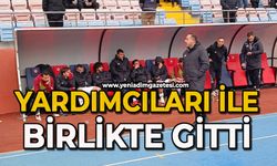 Yardımcıları ile birlikte gitti