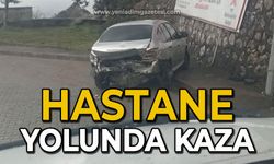 Hastane yolunda kaza!