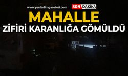 Mahalle zifiri karanlığa gömüldü