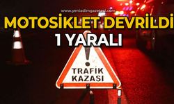 Motosiklet devrildi: 1 yaralı