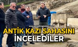 Antik kazı sahasını incelediler