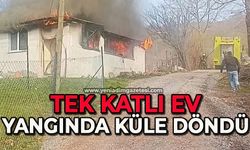 Tek katlı ev küle döndü