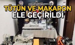 20 kilogram tütün ile 12 bin 300 adet makaron ele geçirildi