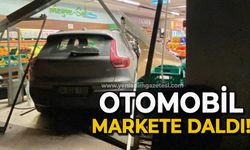 Kontrolden çıkan otomobil markete daldı: 2 yaralı