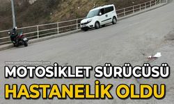 Motosiklet sürücüsü hastanelik oldu