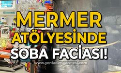 Mermer atölyesinde soba faciası: 1 işçi yaralandı