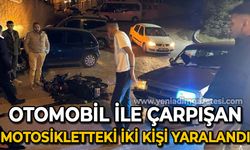 Otomobil ile çarpışan motosikletteki 2 kişi yaralandı