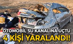 Otomobil su kanalına uçtu: 4 yaralı