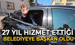 27 yıl hizmet ettiği belediyeye başkan oldu