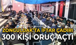 Zonguldak'ta iftar çadırı: 300 kişi burada oruç açıyor