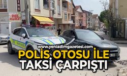 Polis otosu ile otomobil çarpıştı