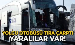 Yolcu otobüsü tıra çarptı: Yaralılar var!