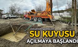 Su kuyusu açılmaya başlandı