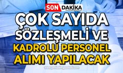 Çok sayıda sözleşmeli ve kadrolu personel alımı yapılacak