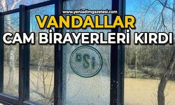 Cam bariyerlere zarar verdiler