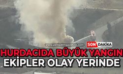 Hurdacıda büyük yangın: Ekipler olay yerinde