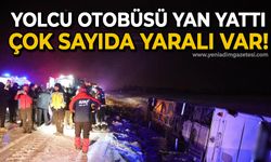 Yolcu otobüsü devrildi: 20 yaralı