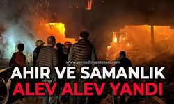 Ahır ve samanlık alev alev yandı