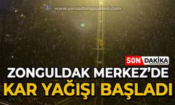 Zonguldak Merkez'de kar yağışı başladı