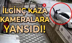 İlginç kaza: Otomobile çarptıktan sonra kaçtı