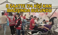 8 saatte 174 kişi kan bağışında bulundu