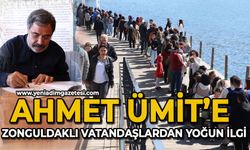 Ünlü yazar Ahmet Ümit'e Zonguldak'ta yoğun ilgi