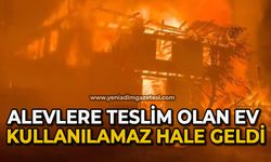 Alevlere teslim olan ev kullanılamaz hale geldi