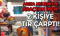 TEM’de arıza nedeniyle araçtan inen 2 kişiye tır çarptı