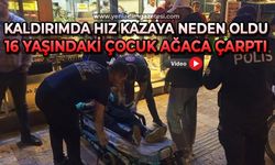 Kaldırımda hız kazaya neden oldu; 16 yaşındaki çocuk ağaca çarptı