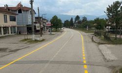 Köy yollarında yol çizgileri yenilendi