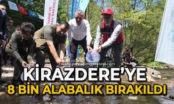 Kirazdere’ye 8 bin alabalık bırakıldı