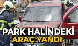 Park halindeki araç yandı
