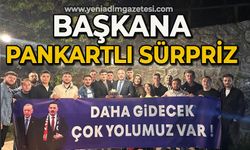 Başkana pankartlı sürpriz