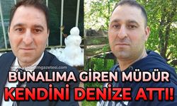 Bunalıma giren müdür kendini denize attı