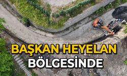 Başkan heyelan bölgesinde